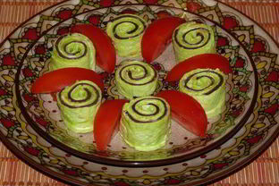 Закуска из лаваша Улитки