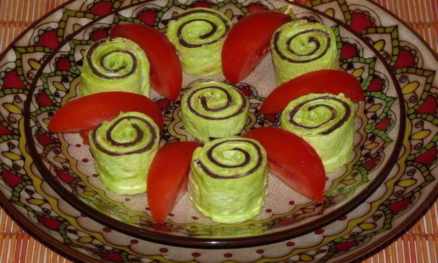 Рецепт закуска из лаваша улитки