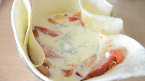 завтрак в лаваше