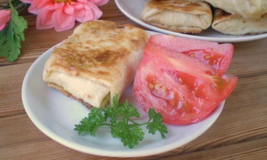 Рецепт жареный лаваш с начинкой
