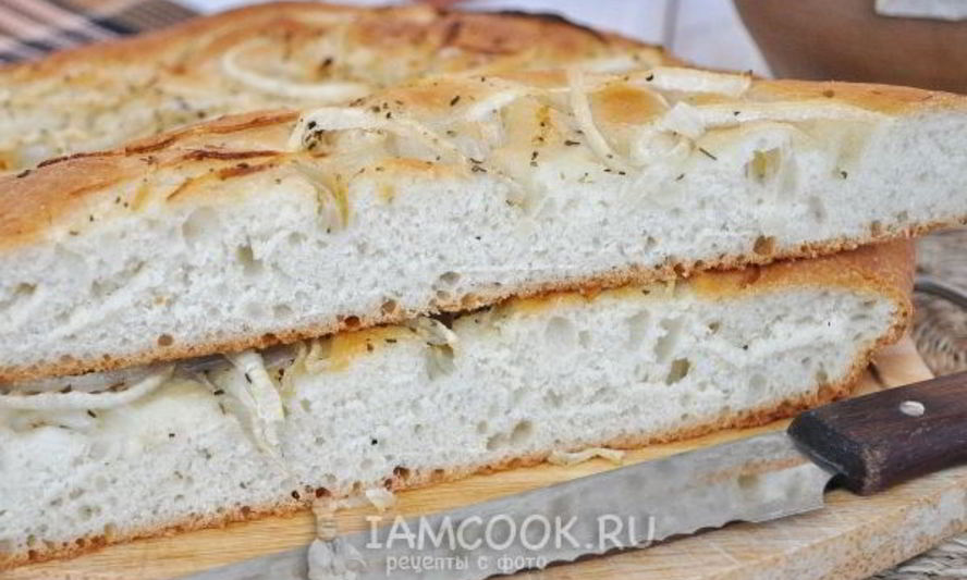 Рецепт фокачча с луком