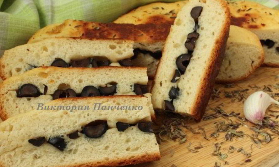 Рецепт фокачча с маслинами и орегано