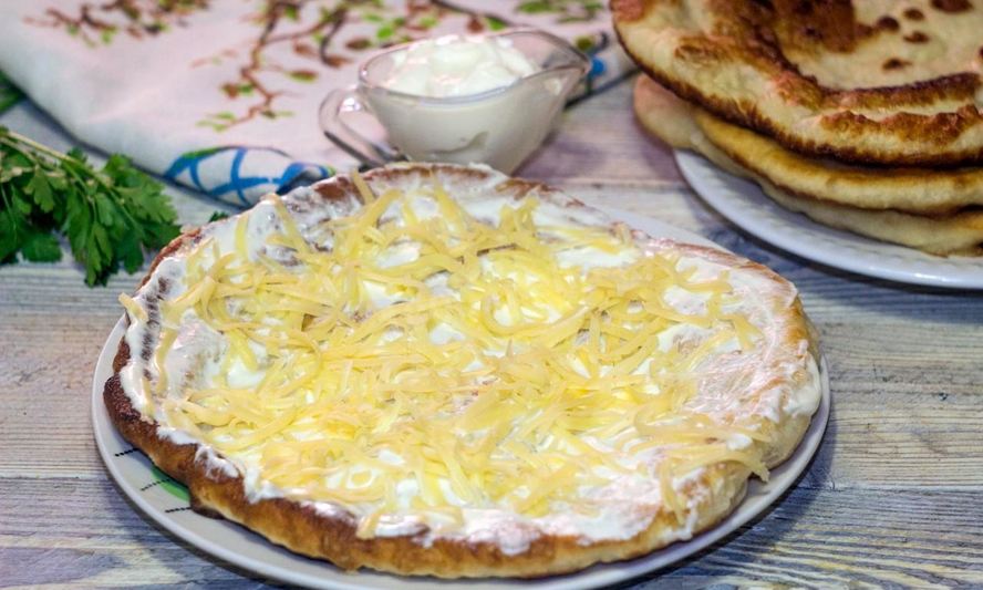 Рецепт лангош лепешка