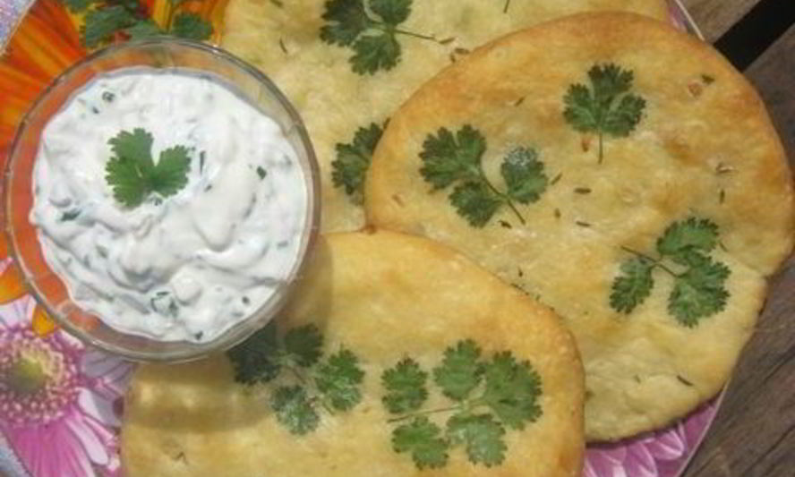 Рецепт лепешки наан со специями и кинзой