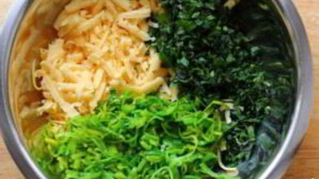 лепешки с сыром и зеленью