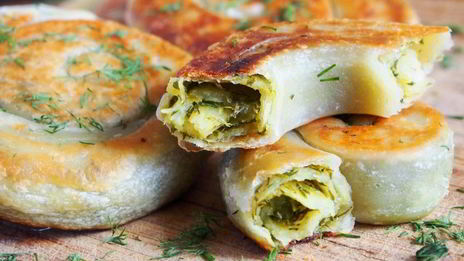 лепешки с зеленью