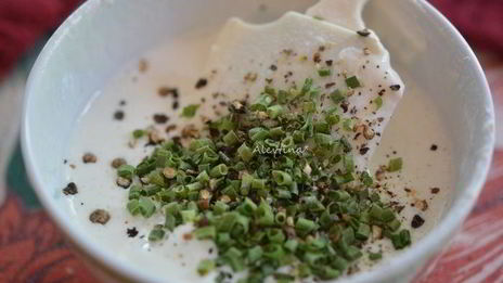 обед на лепешке