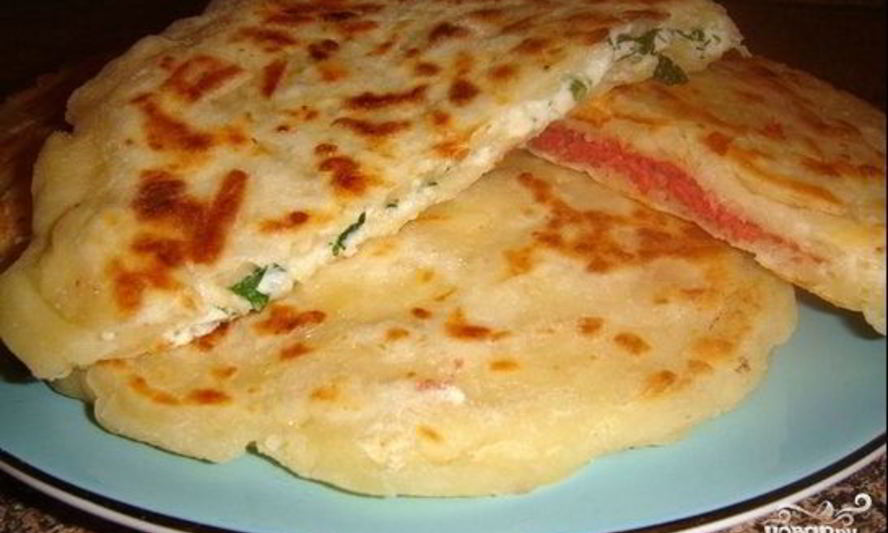 Рецепт сырные лепешки с начинкой