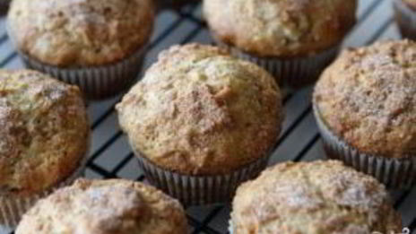 банановые маффины с медом и арахисовым маслом