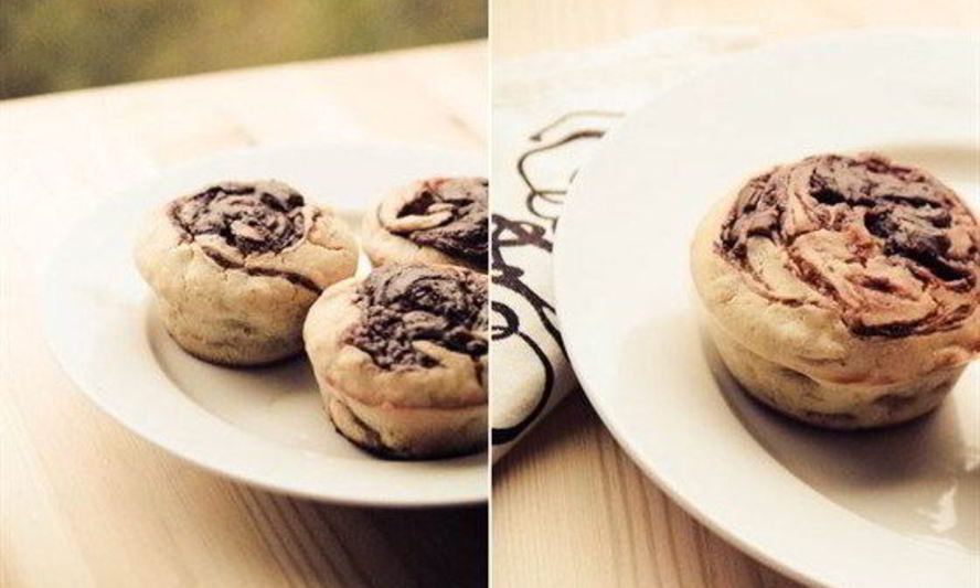 Рецепт домашние маффины с бананом и нутеллой