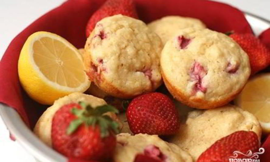 Рецепт клубнично-лимонные маффины с рикоттой