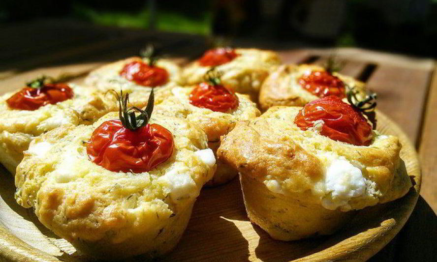 Рецепт маффины с фетой и зеленью