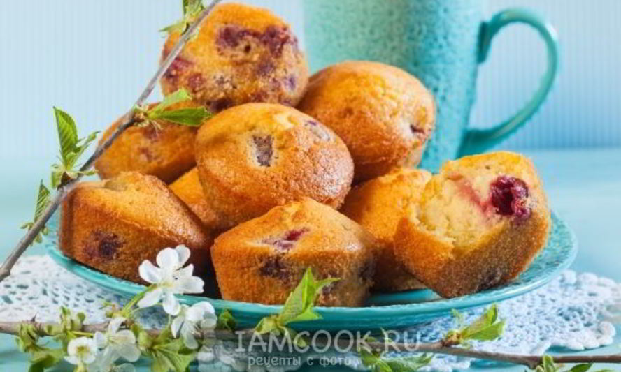 Рецепт маффины с вишней