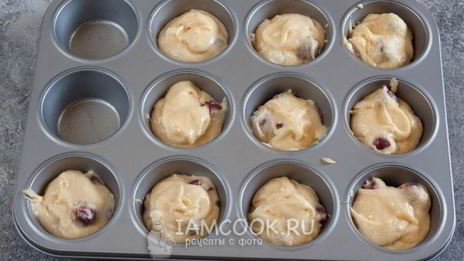 маффины с вишней