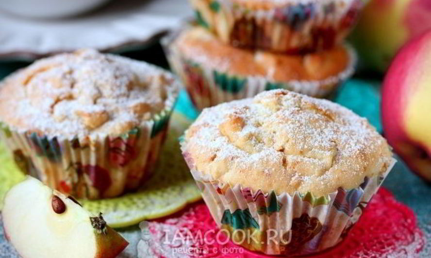Рецепт маффины с яблоками
