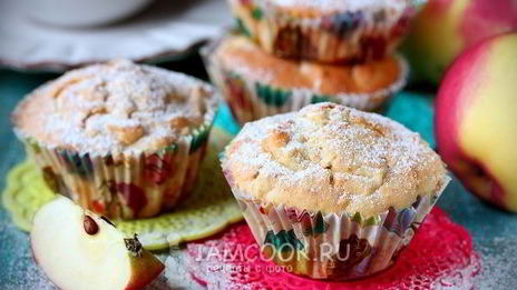 маффины с яблоками