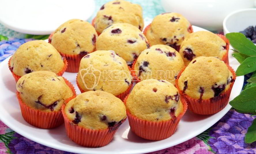 Рецепт маффины с ягодой