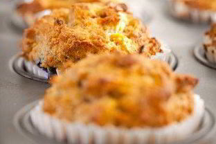 Постные кокосово-морковные маффины с миндалем