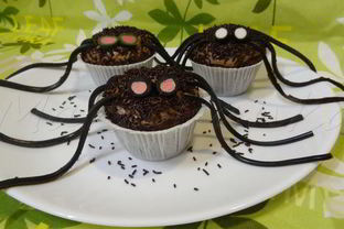 Шоколадные маффины Паучки