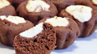 Шоколадные маффины-ватрушки с творогом