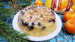 Манник с шоколадом и миндалем