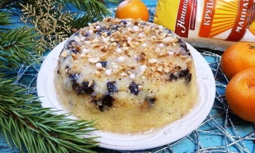 Рецепт манник с шоколадом и миндалем