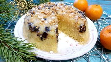 манник с шоколадом и миндалем