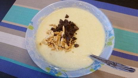 манник с шоколадом и миндалем