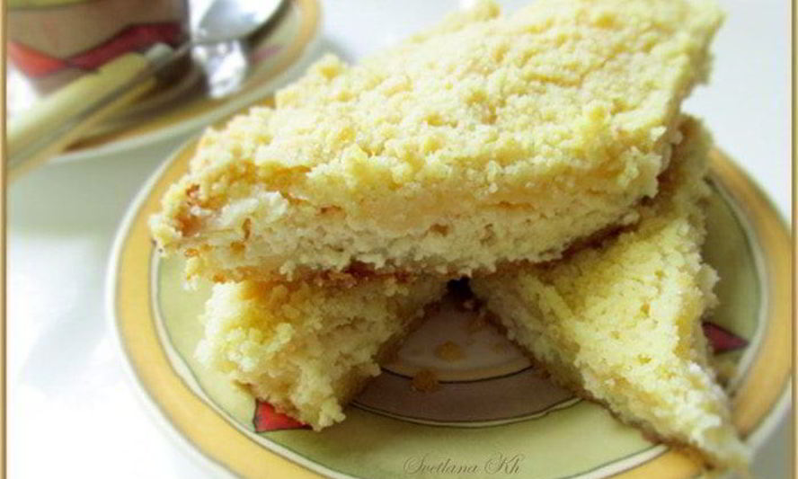 Рецепт насыпной творожный пирог-манник