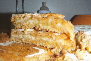 Насыпной яблочный манник