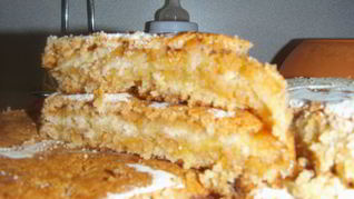 Насыпной яблочный манник