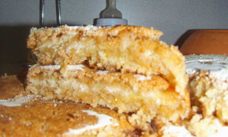 Рецепт насыпной яблочный манник