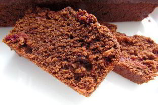 Постный шоколадный манник с клюквой