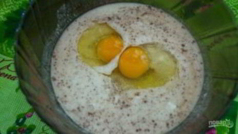 шоколадный манник с карамельными яблоками