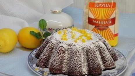 цитрусовый манник с финиками