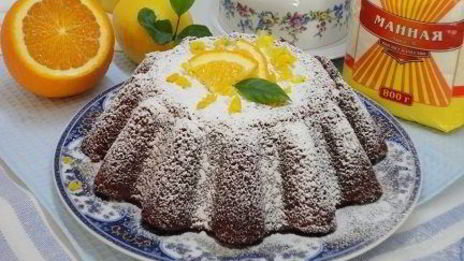 цитрусовый манник с финиками