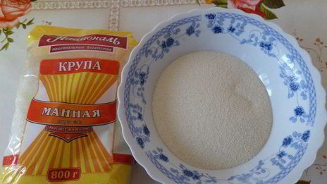 творожный манник с клюквой