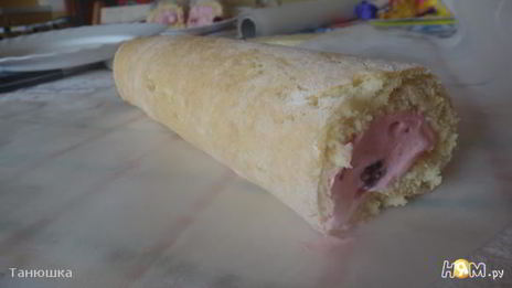 мини-швейцарские рулетики с малиной