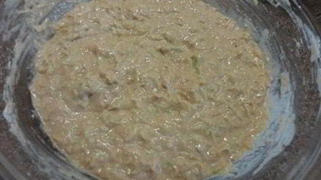 кабачковые оладьи с грибной икрой