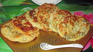 Кабачковые оладьи с сыром