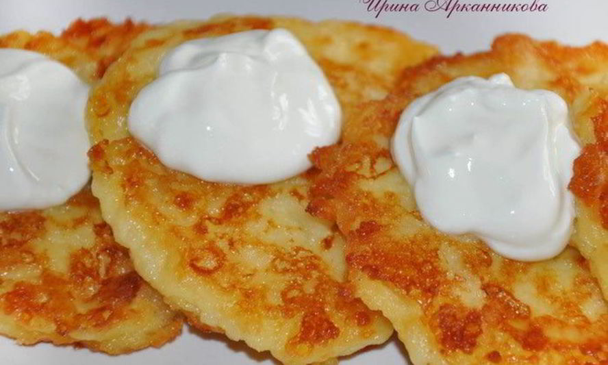 Рецепт картофельно-сырные оладьи