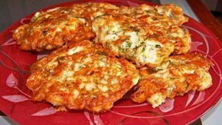 Куриные оладьи с сыром на кефире