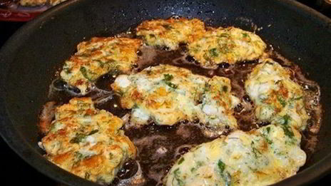 куриные оладьи с сыром на кефире