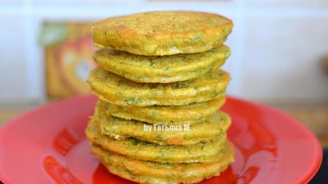 нутовые оладьи с зеленью и чесноком