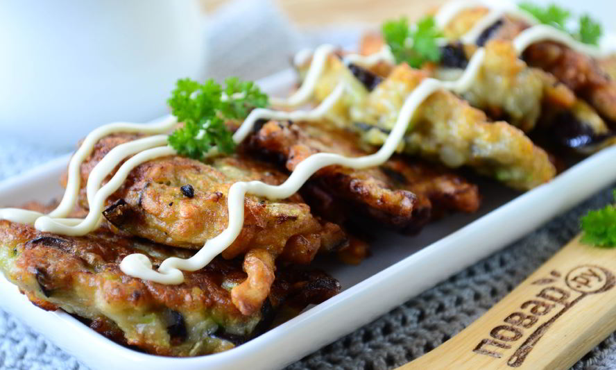 Рецепт оладьи из баклажанов и кабачков