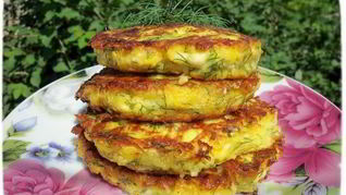 Оладьи из кабачков с творогом
