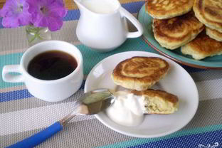 Оладьи на кефире пышные