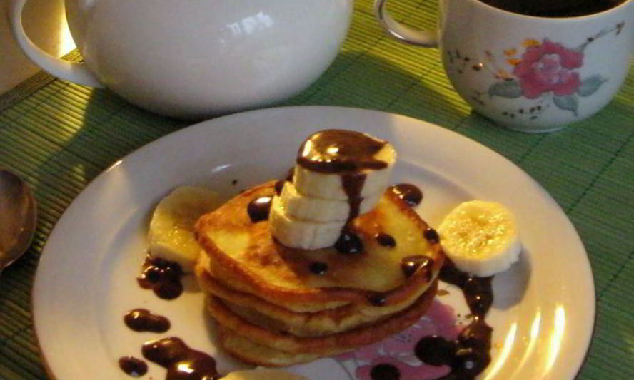 Рецепт оладьи с бананом, яблоком и корицей