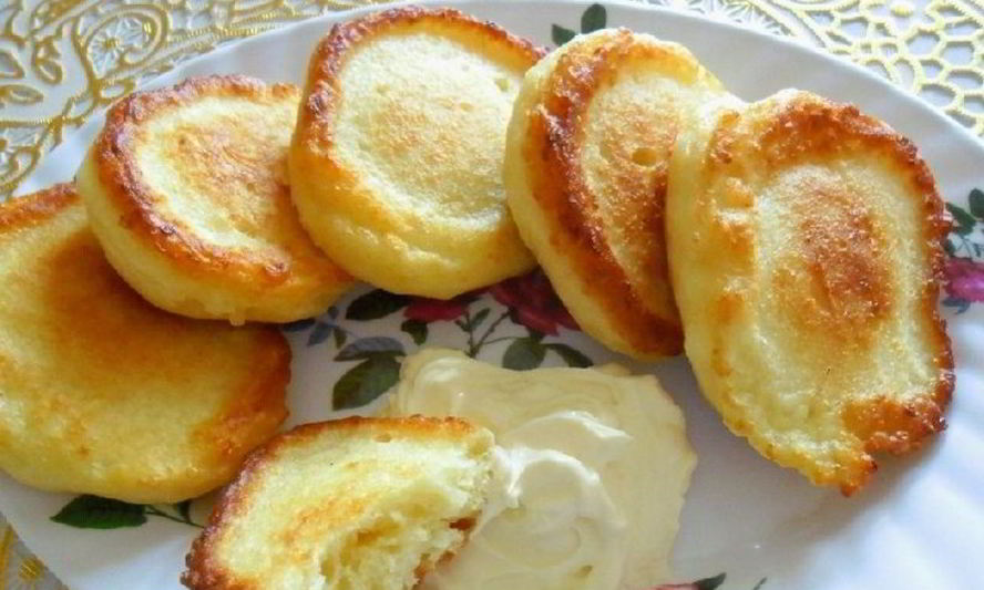 Рецепт оладий с творогома