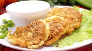 Оладьи с зеленым луком